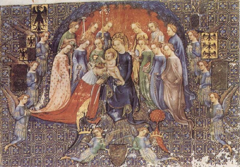 Michelino da Besozzo The Christ Child crowns the Duke oil painting picture